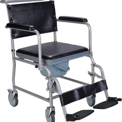 Commode chair with wheels